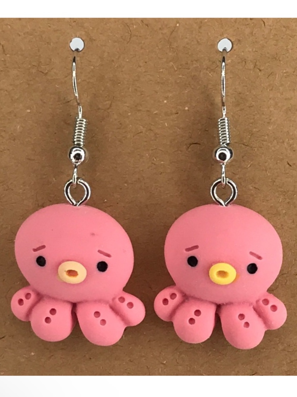 Charming Pink Octopus Earrings Fashion Jewelry